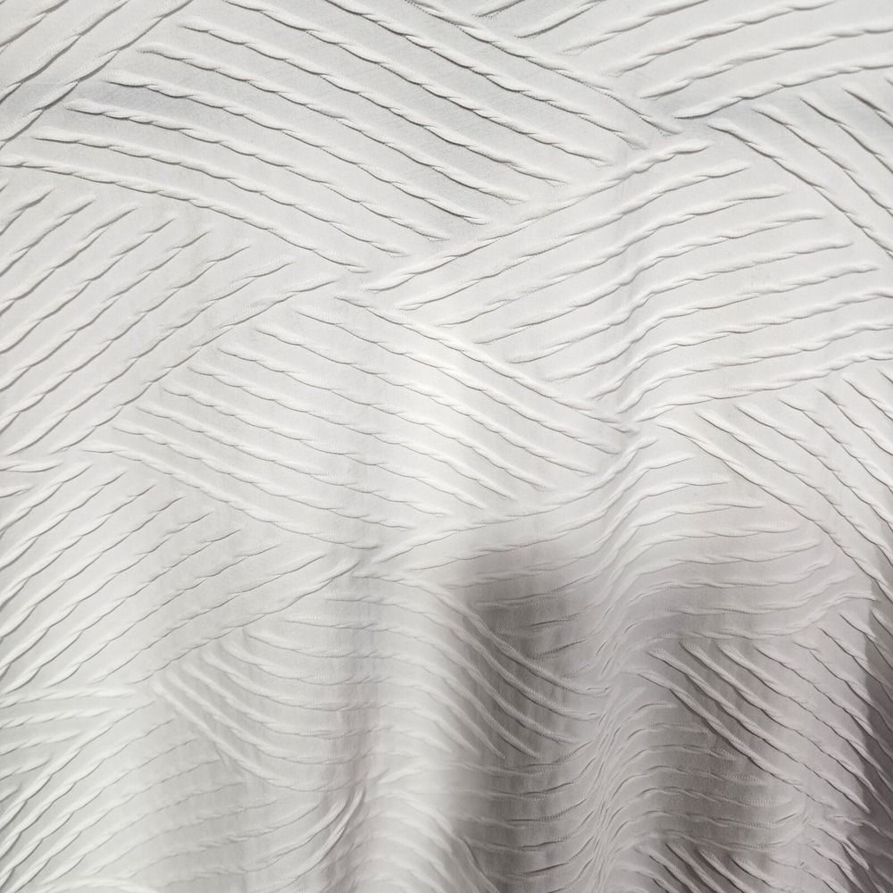 Chicos White Long Sleeve Button Up Shirt Size‎ 3 Ribbed Textured Stretch Comfort - Picture 7 of 7